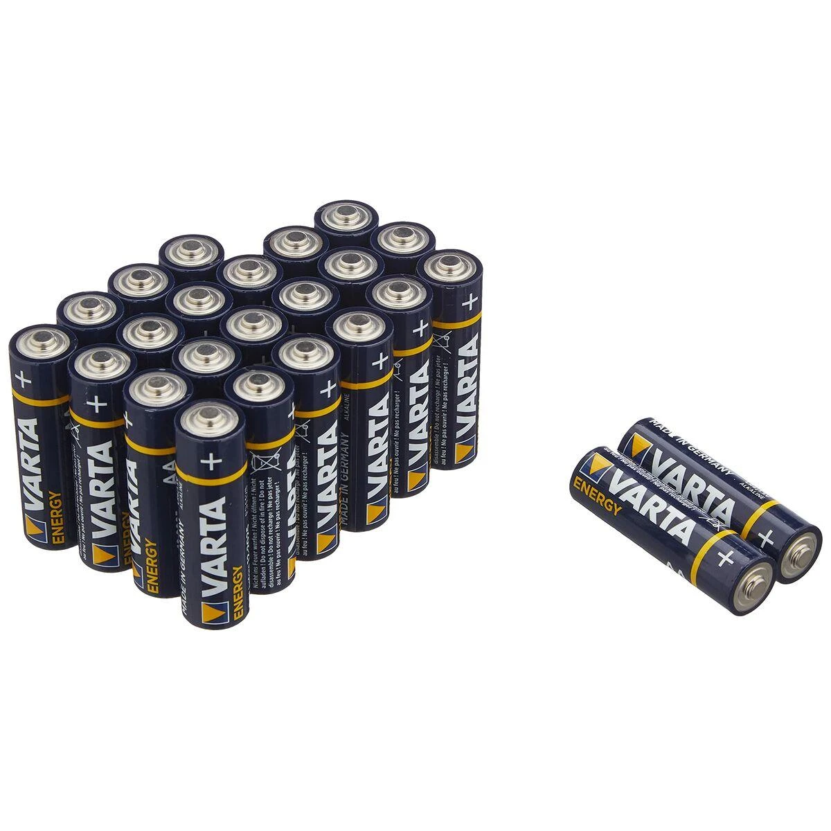 Varta Energy AA baterijos: 24 vienetų pilnas rinkinys