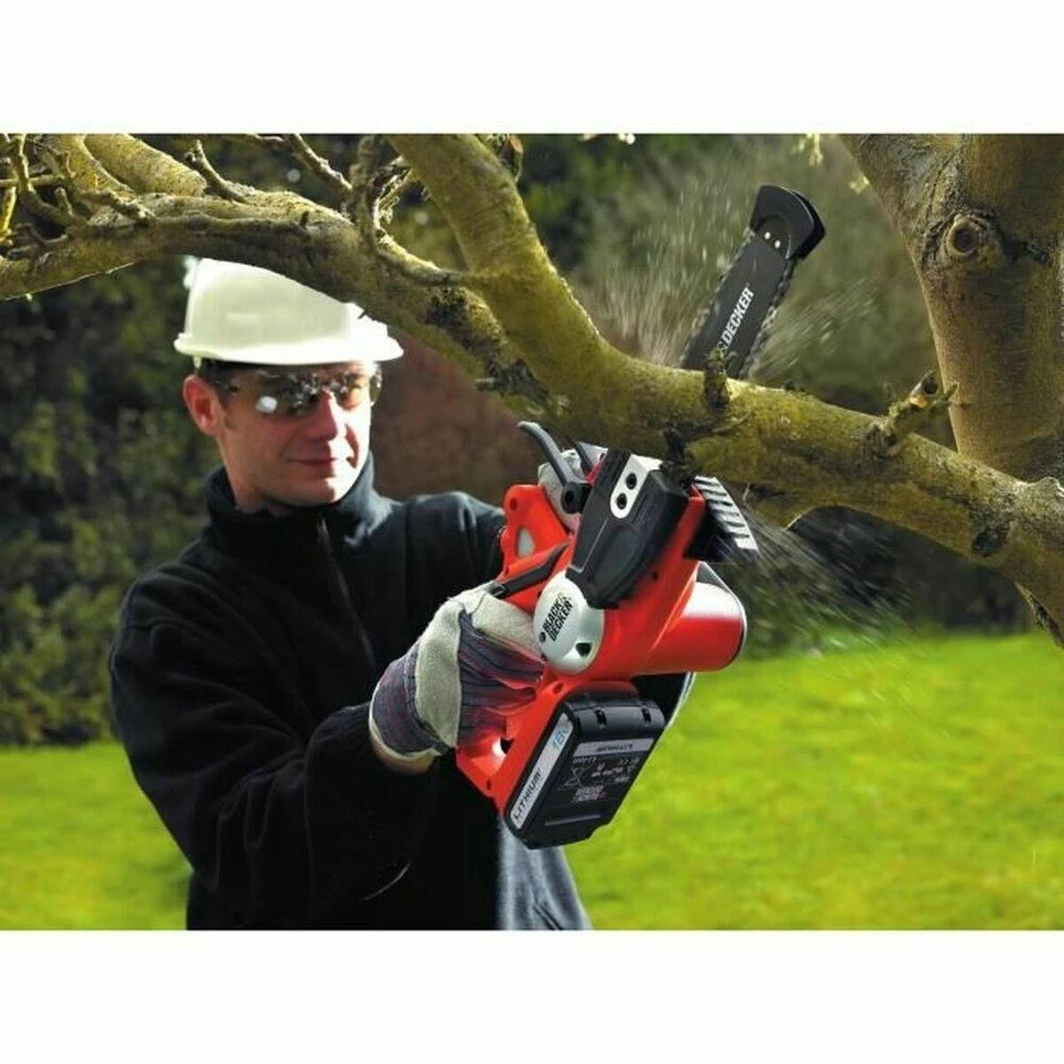 Black & Decker Juodas + DECKER AKU grandininis pjūklas. 18V -