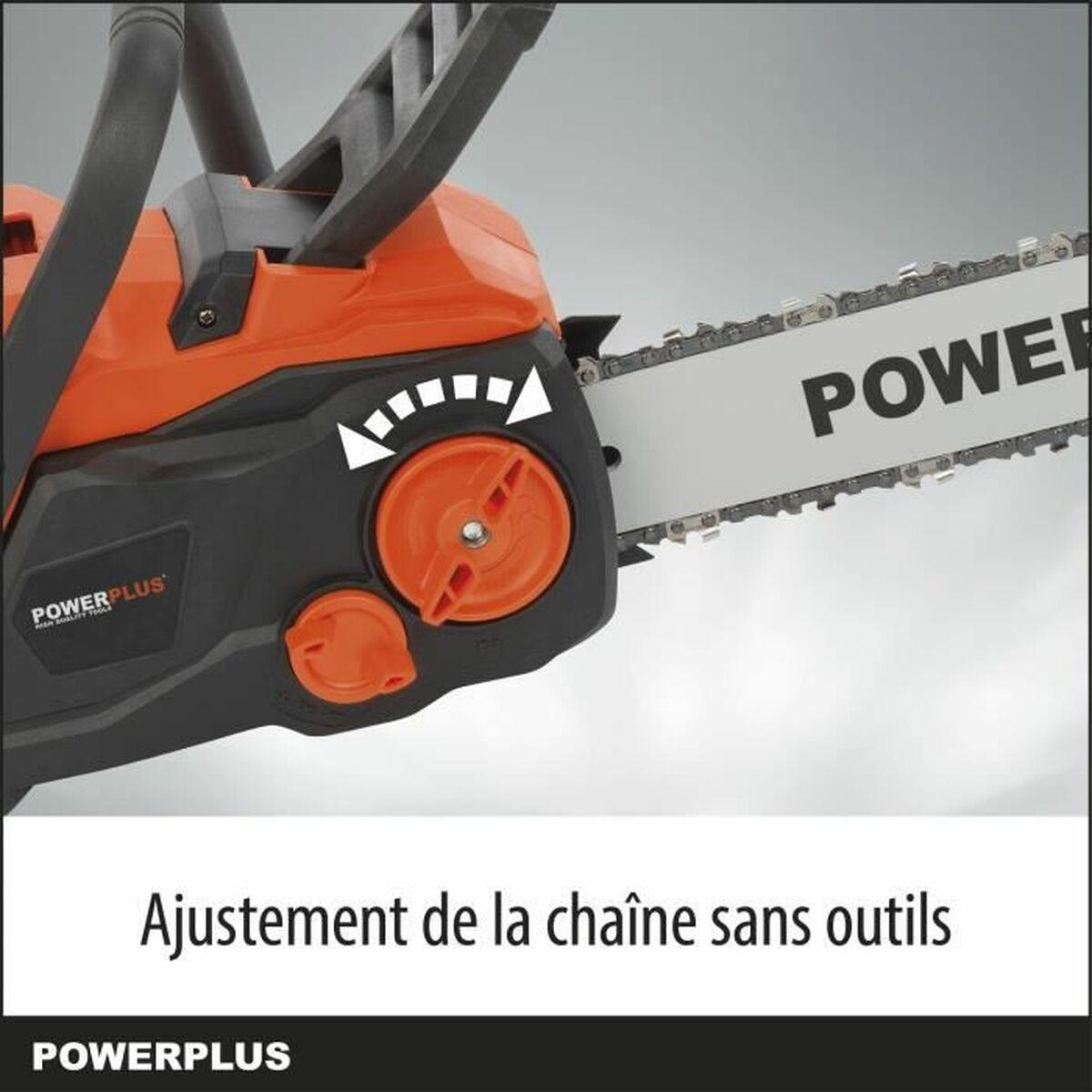 „PowerPlus Dual Power Powdpg7576“ – 40 V akumuliatorinis grandininis pjūklas, 350 mm kreiptuvas, be akumuliatoriaus ir įkroviklio