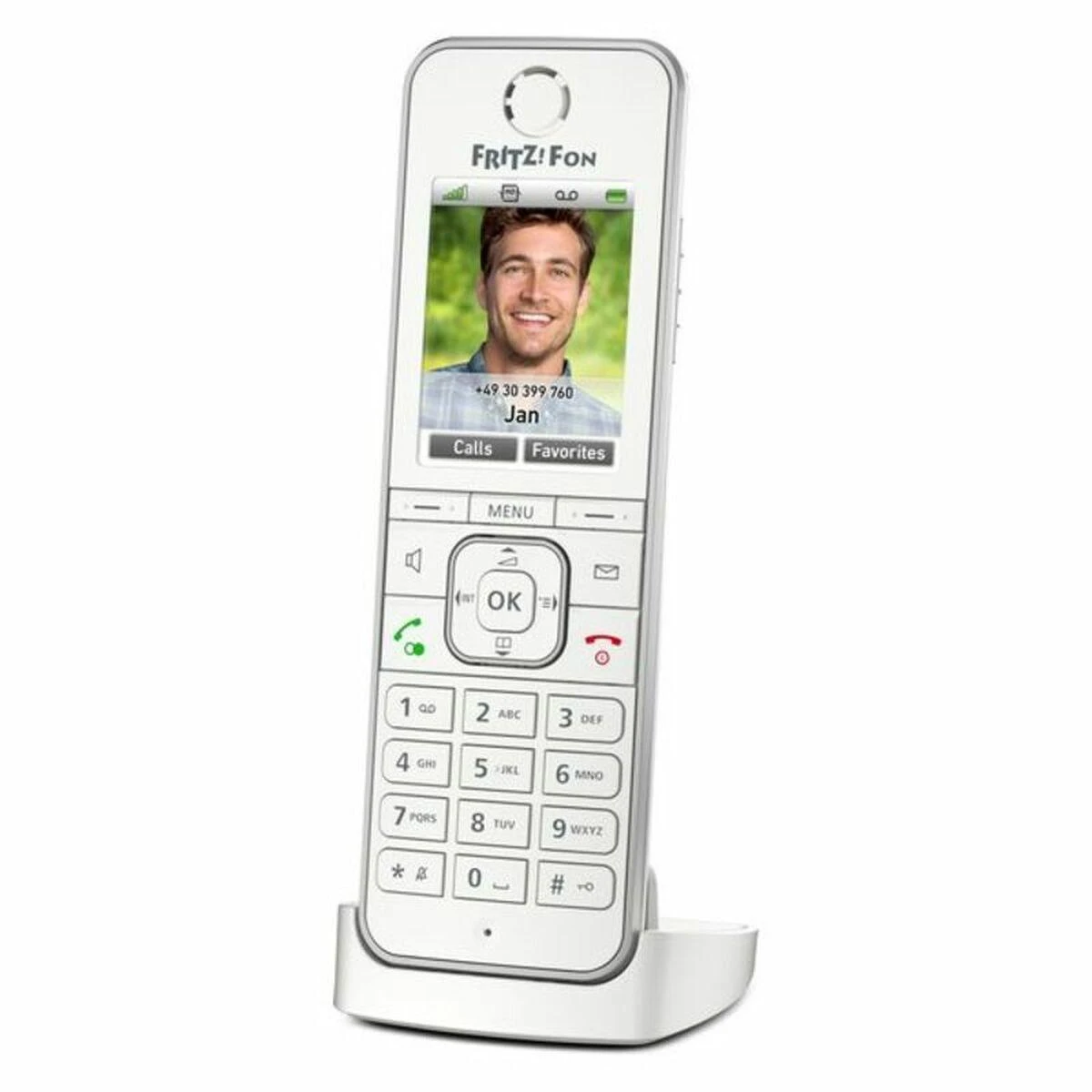 Mobilusis telefonas AVM PHONE belaidis DECT cyfrowy Fritz! C6 Baltas