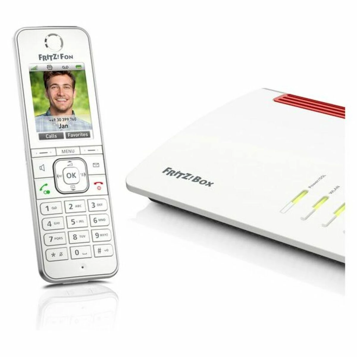 Mobilusis telefonas AVM PHONE belaidis DECT cyfrowy Fritz! C6 Baltas