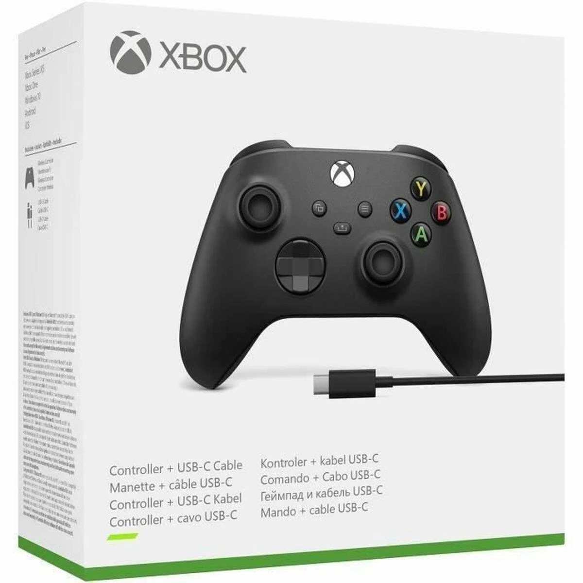 Microsoft XBOX Series belaidis valdiklis su USB-C kabeliu (Carbon Juodas)