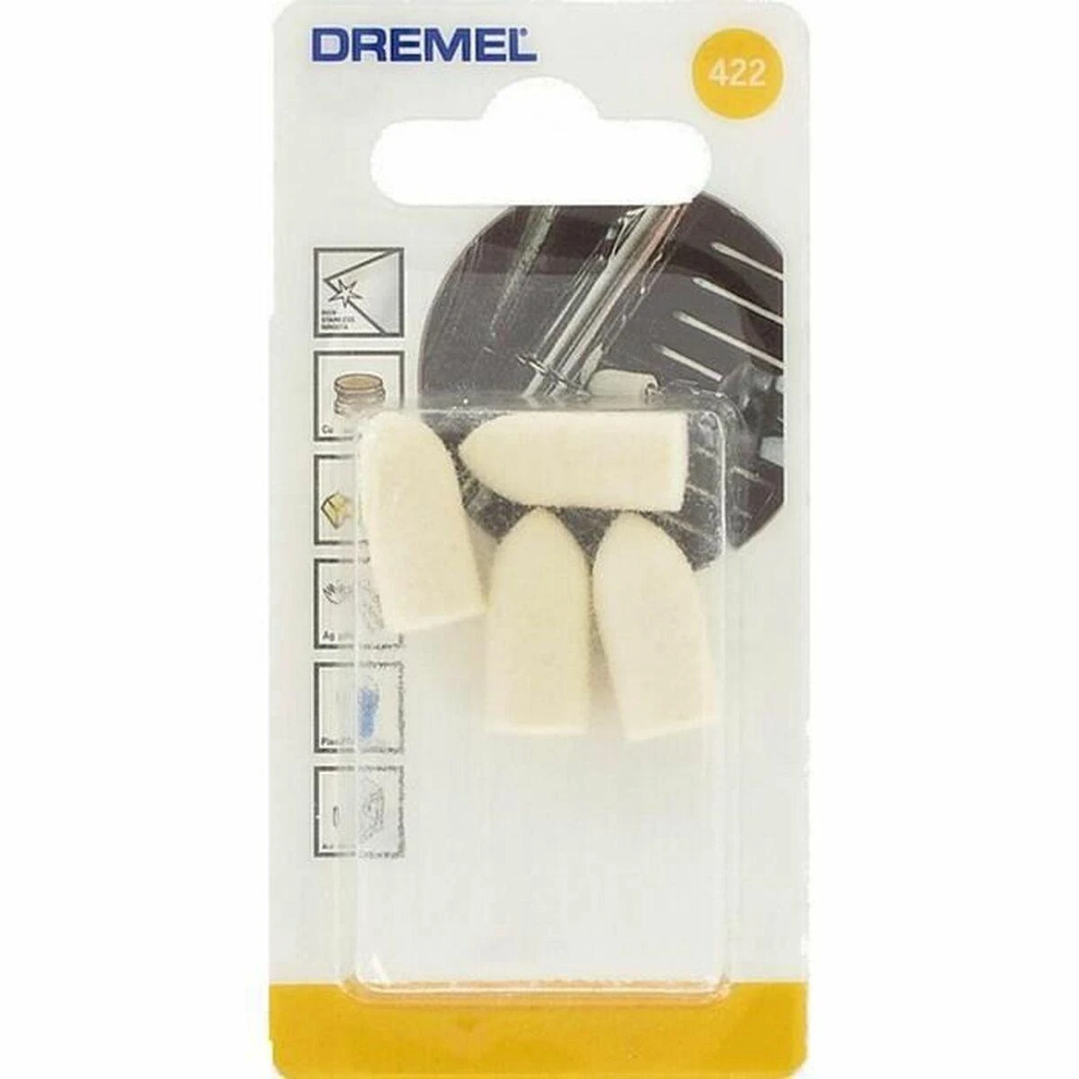 Dremel Bosch 422 Veltinis D=10,0 mm, 4 vnt.