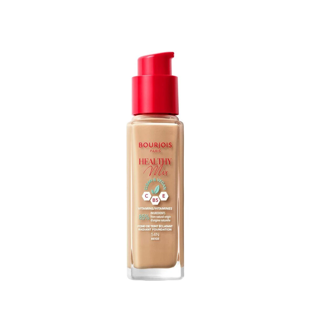 Makiažo pagrindas ,,Bourjois Healthy Mix Radiant Foundation", spalva: 54 Beige, 30ml