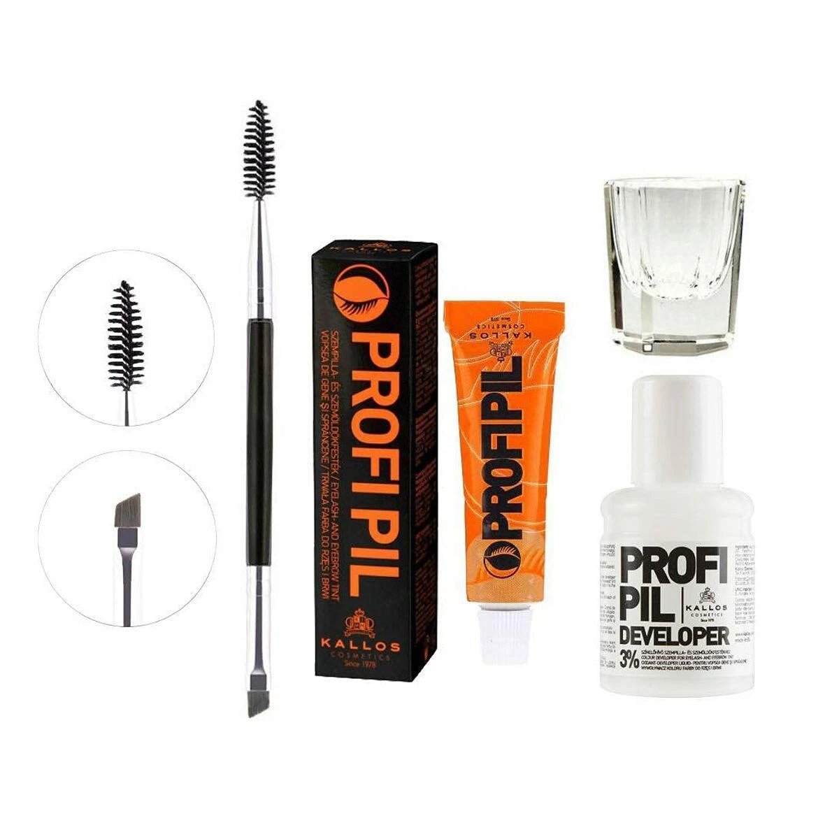 Kallos Cosmetics Profi Pil blakstienų ir antakių antakių spalva moterims, 15 ml