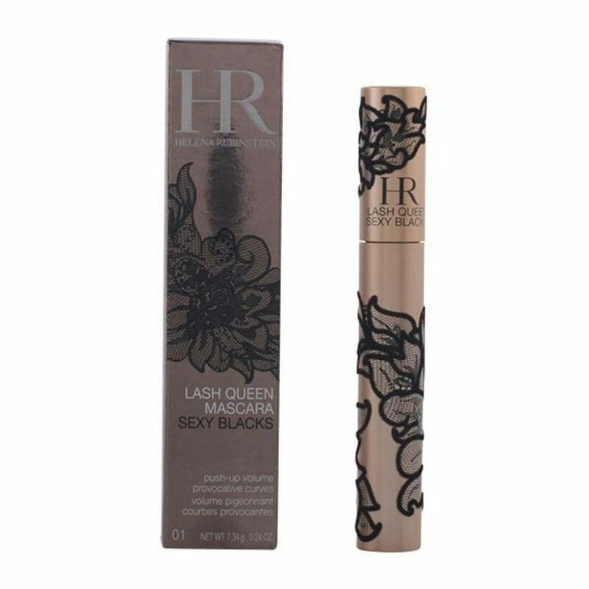 Helena Rubinstein Lash Queen Sexy Blacks Blakstienų tušas apimties suteikiantis ir užriečiantis blakstienų tušas, atspalvis: 01 Juodas, 6.9 ml