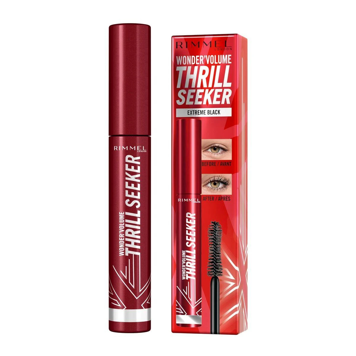 Rimmel London Wonder 'volume Thrill Seeker blakstienų tušas Extreme Juodas 8ml