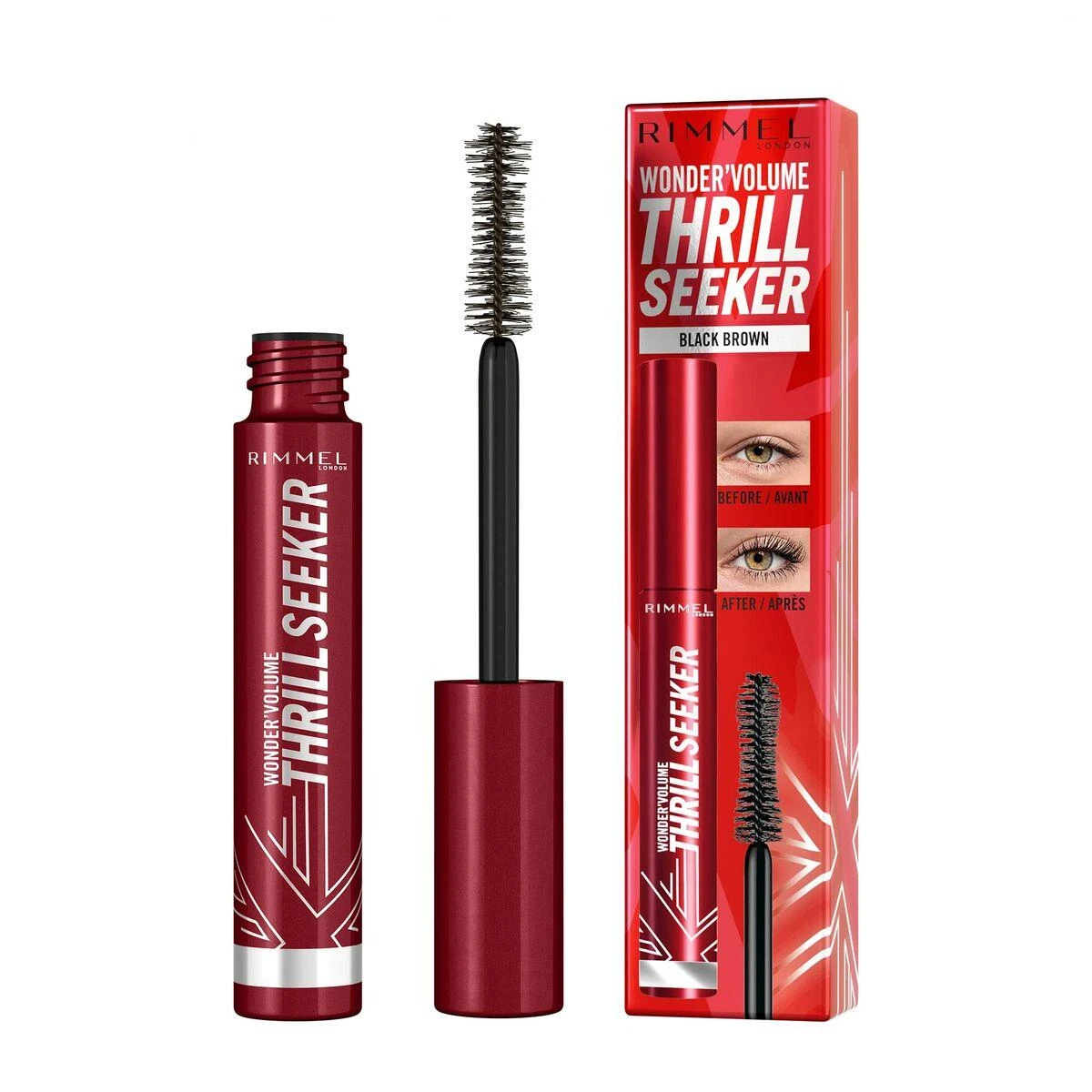 Rimmel London Wonder 'volume Thrill Seeker blakstienų tušas juodai rudas 8ml