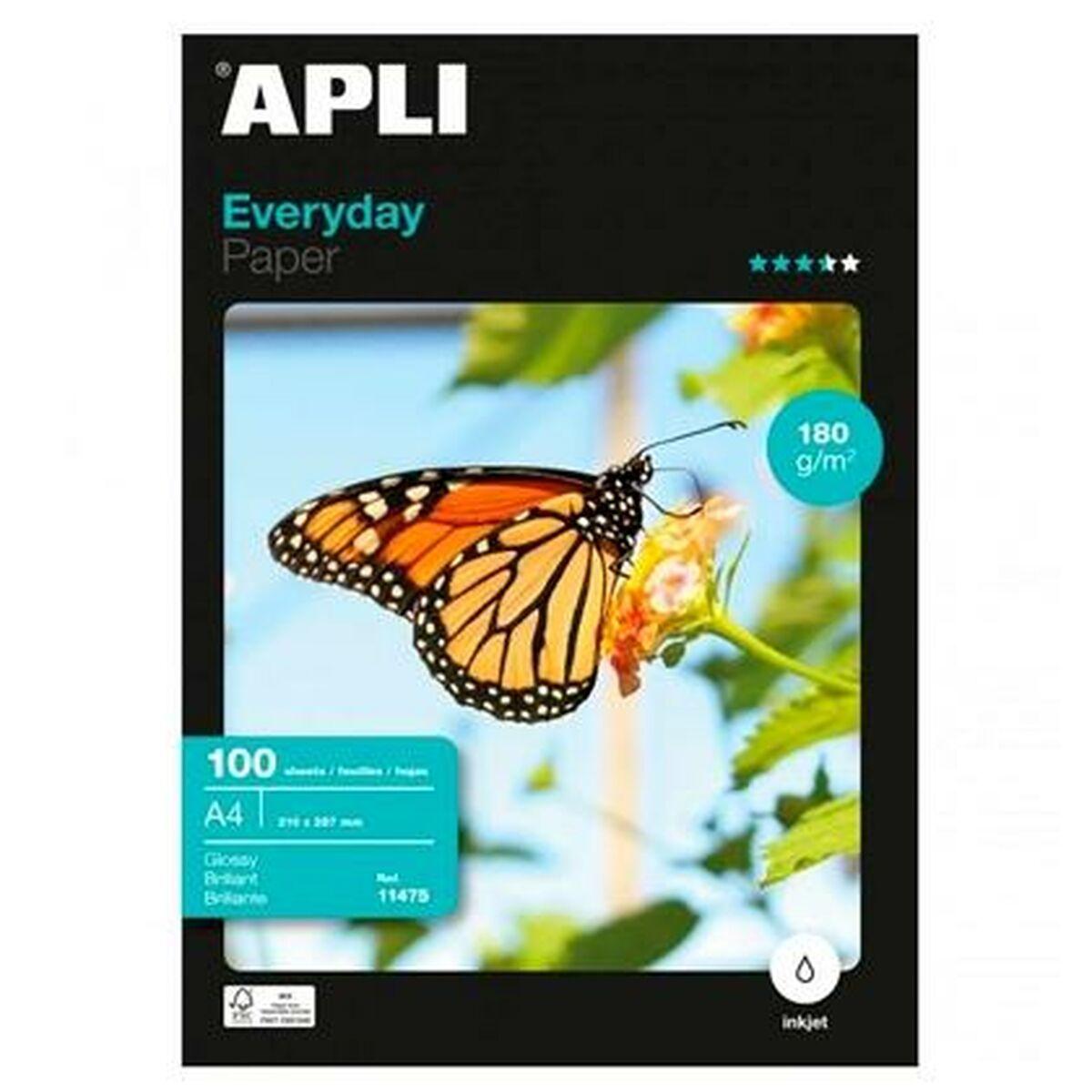 Foto popierius APLI EVERYDAY, A4, 180 g/m2, 100 lapų