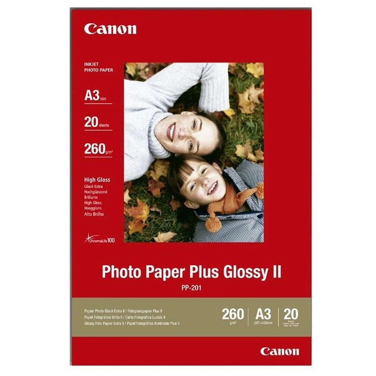 CANON PP-201 Fotopopierius A3 20Lakštai blizgūs