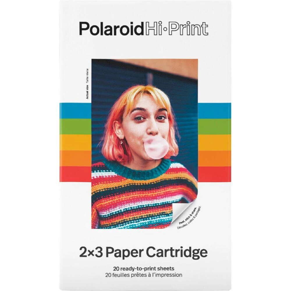 POLAROID HI-PRINT CARTRIDGE 2,1X3,4" 20-PACK STICKY BACK