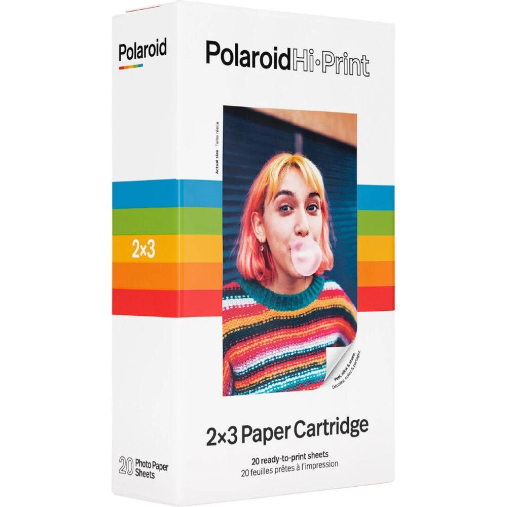 POLAROID HI-PRINT CARTRIDGE 2,1X3,4" 20-PACK STICKY BACK