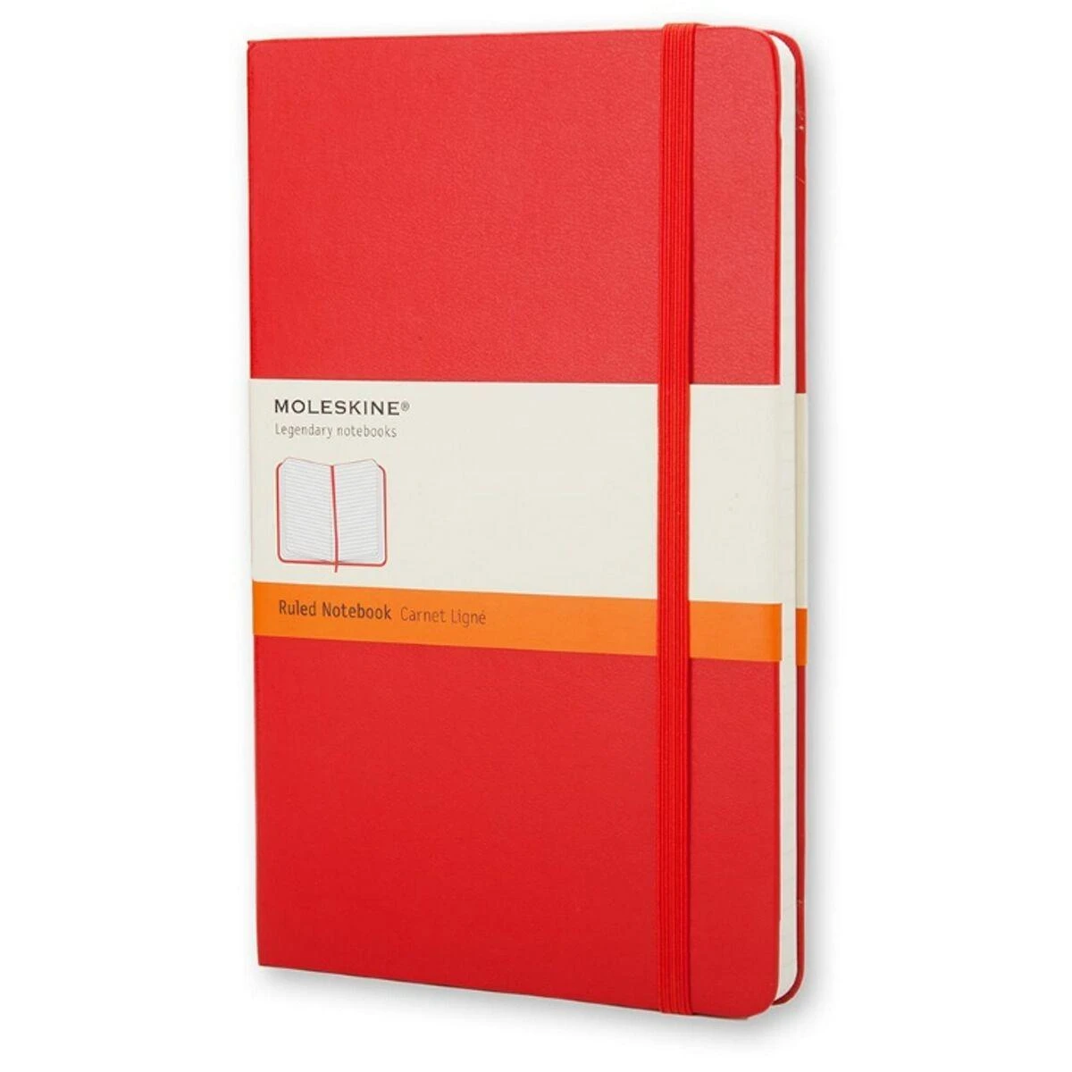 „Moleskine Staff Moleskine“ kišeninis užrašų knygelė su linijomis, kietais viršeliais, raudona