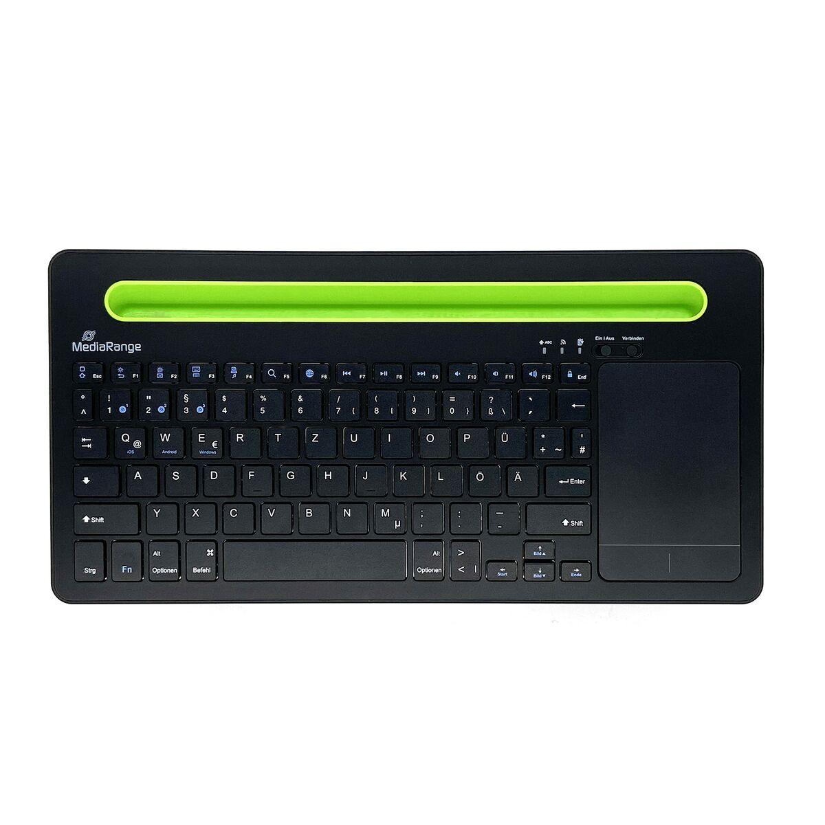 MediaRange Belaidė klaviatūra 78 Tasten Touchpad DE juodas