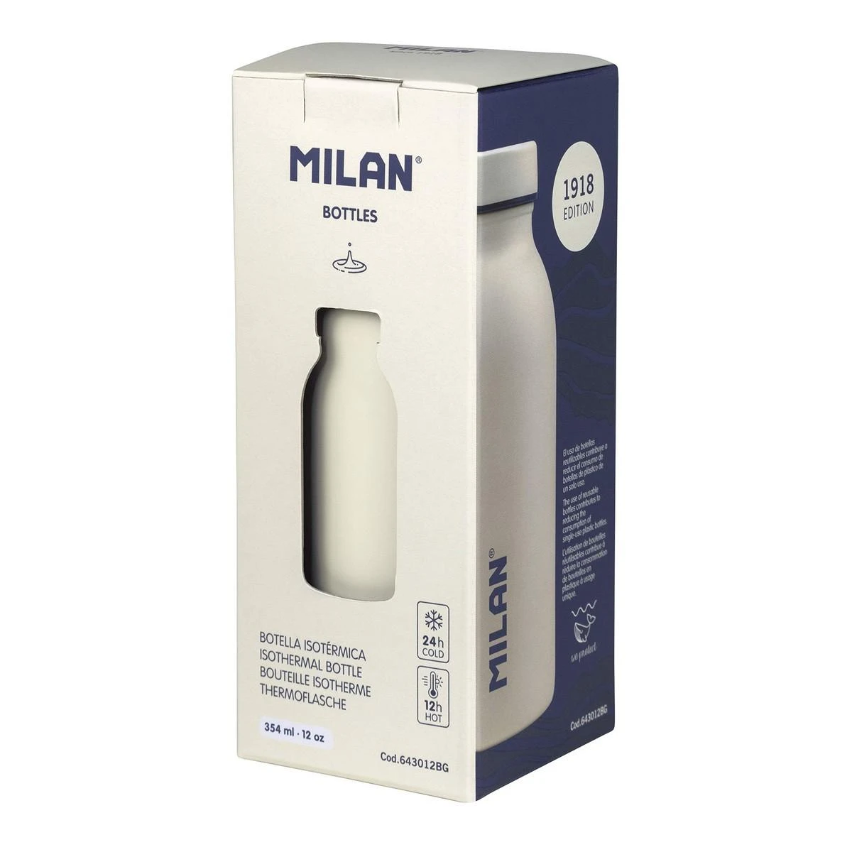 Termosas buteliukas 345 ml baltas Milan 1918
