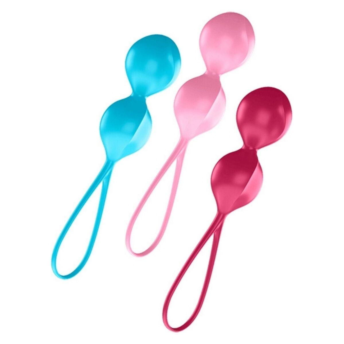 Geisha kamuoliukų rinkinys „Satisfyer V Balls“ (3 vnt. rinkinys)