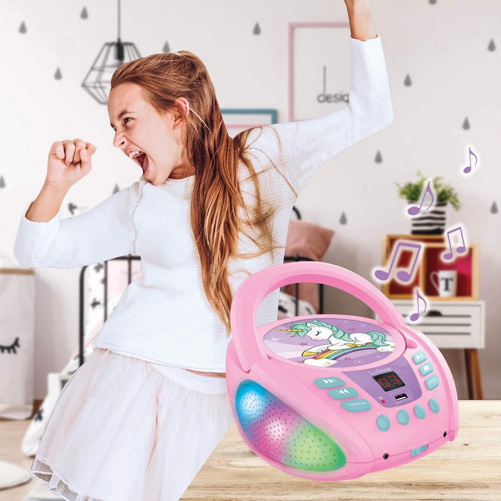 CD grotuvas Lexibook (Vienaragis), AUX/Bluetooth, Rožinės spalvos