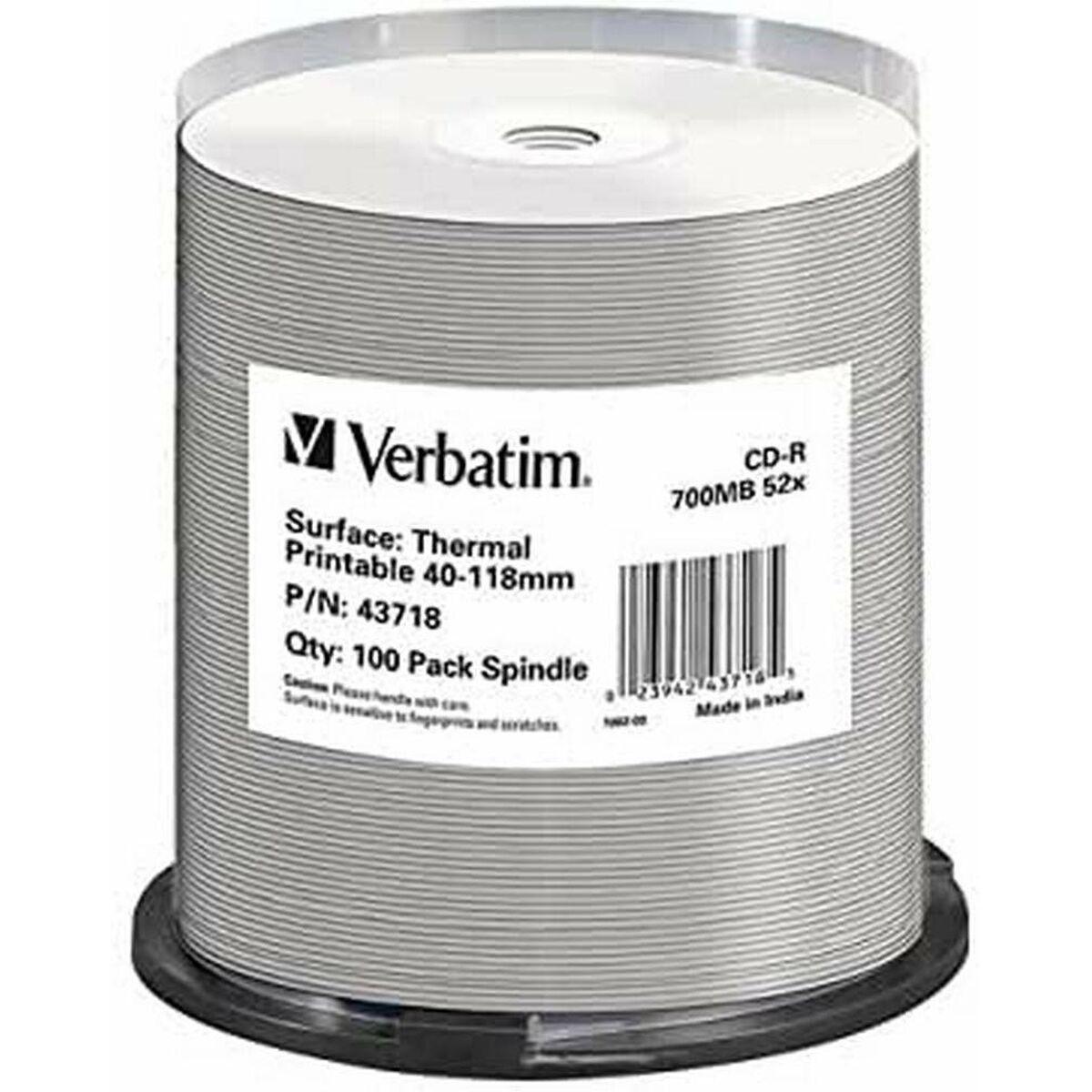 Verbatim 43718 neįrašytas CD diskas CD-R 700 MB 100 vnt