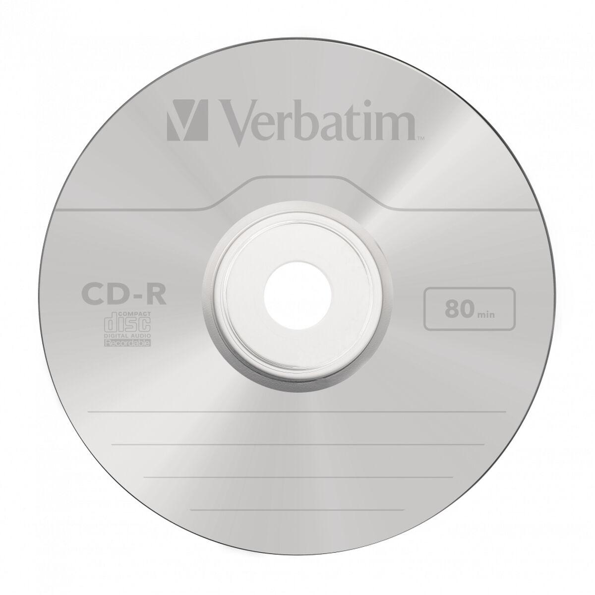 VERBATIM audio CD-R 80 min. / 700 MB 16x 10 pakelių papuošalų dėklo krištolinis paviršius, spalvinkite gyvai