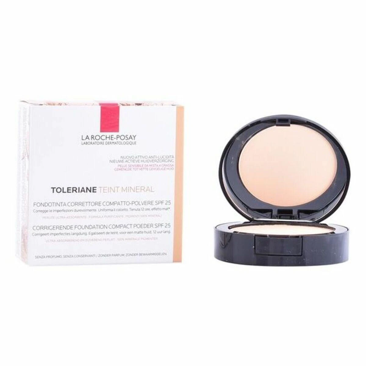 La Roche Posay Toleriane Compact Powder Teint Mineral SPF 25, atspalvis: N13 Sand rusvai gelsvas, 9.5 g