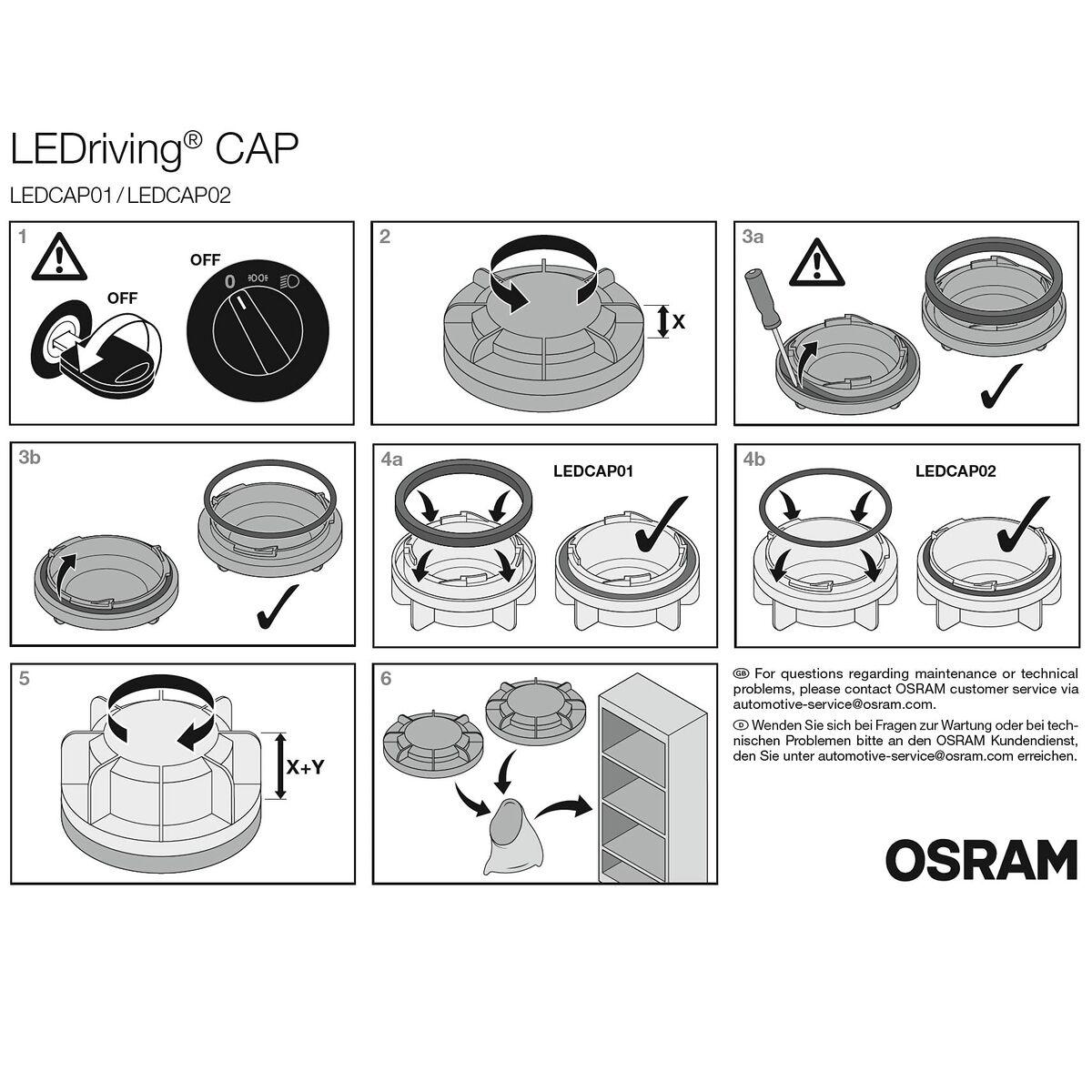 Dangtis Osram LEDCAP01 (Naudoti A+)