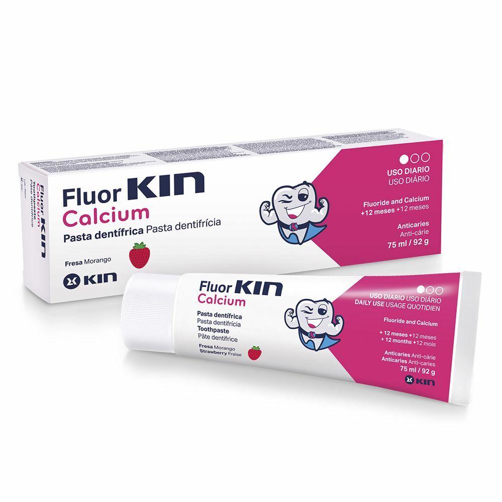 Kin Fluorkin kalcio ir braškių skonio dantų pasta vaikams 75ml