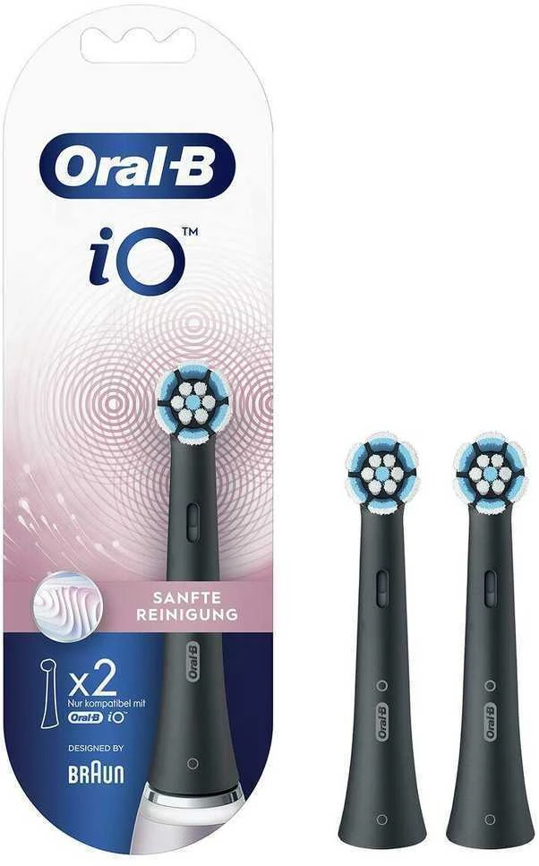 Oral-B iO Gentle Cleaning juodos galvutės, 2 vnt.