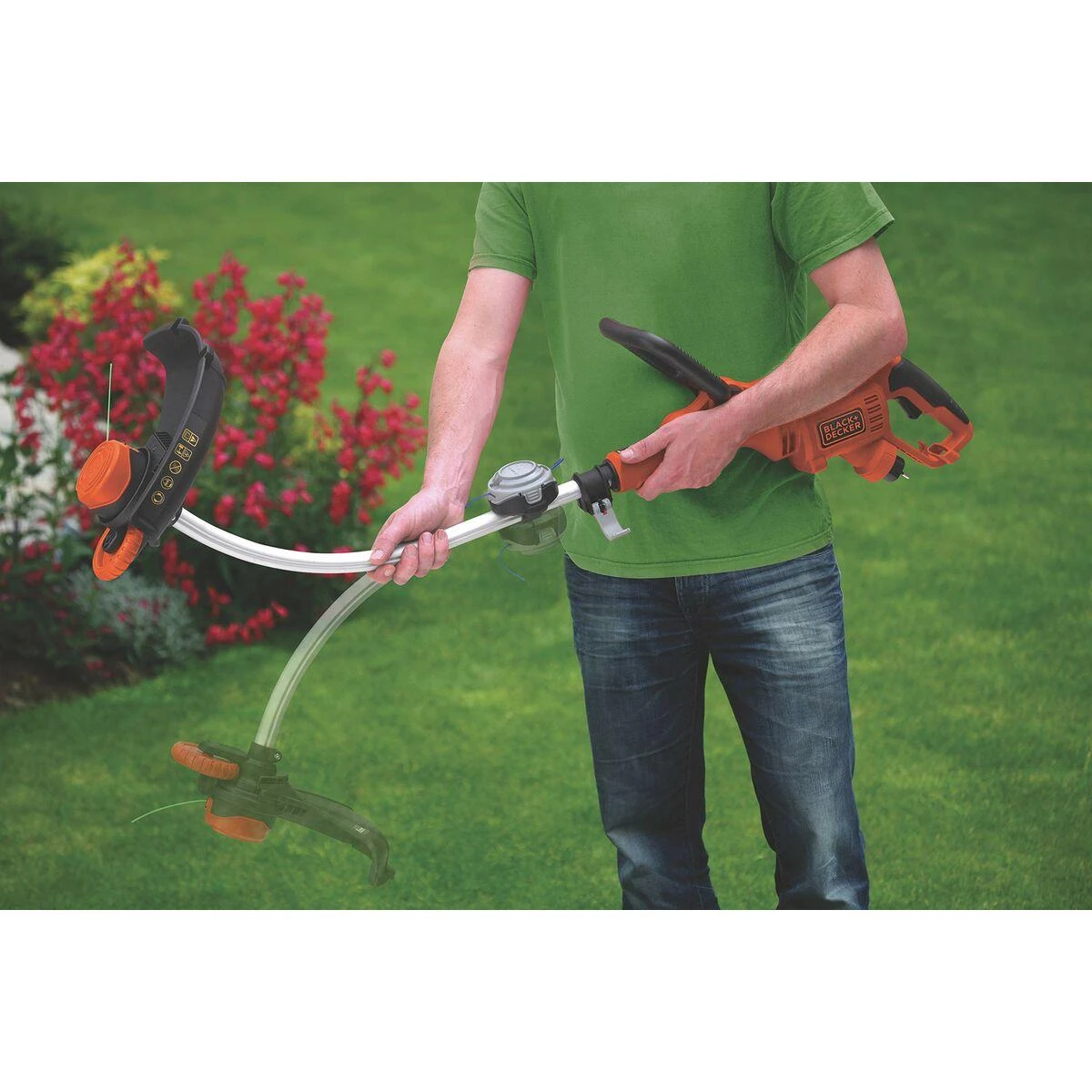 Black & Decker Juodas + DECKER 900W 35cm stiebo kirptuvas