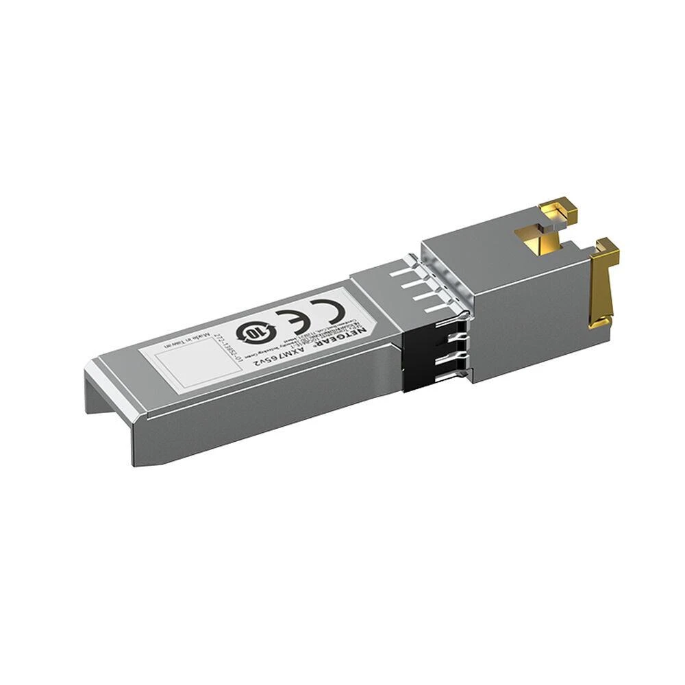 NETGEAR 10GBASE-T SFP+ siųstuvas-imtuvas AXM765v2 suteikia 10G vario ryšį su CAT6a arba CAT7 laidais iki 80 metrų