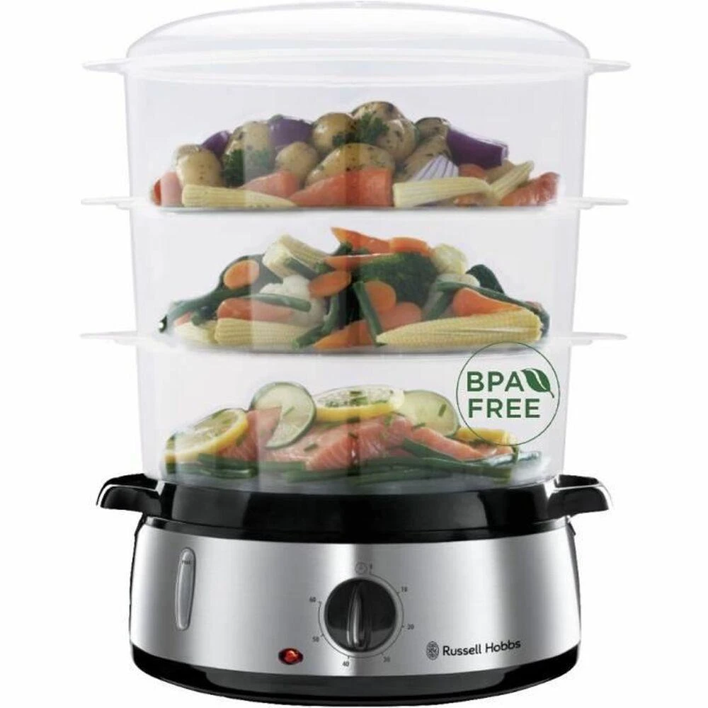 Garų puodas RUSSELL HOBBS Cook@Home 19270-56 steam cooker 9 l 800 W Sidabrinis, Juodas