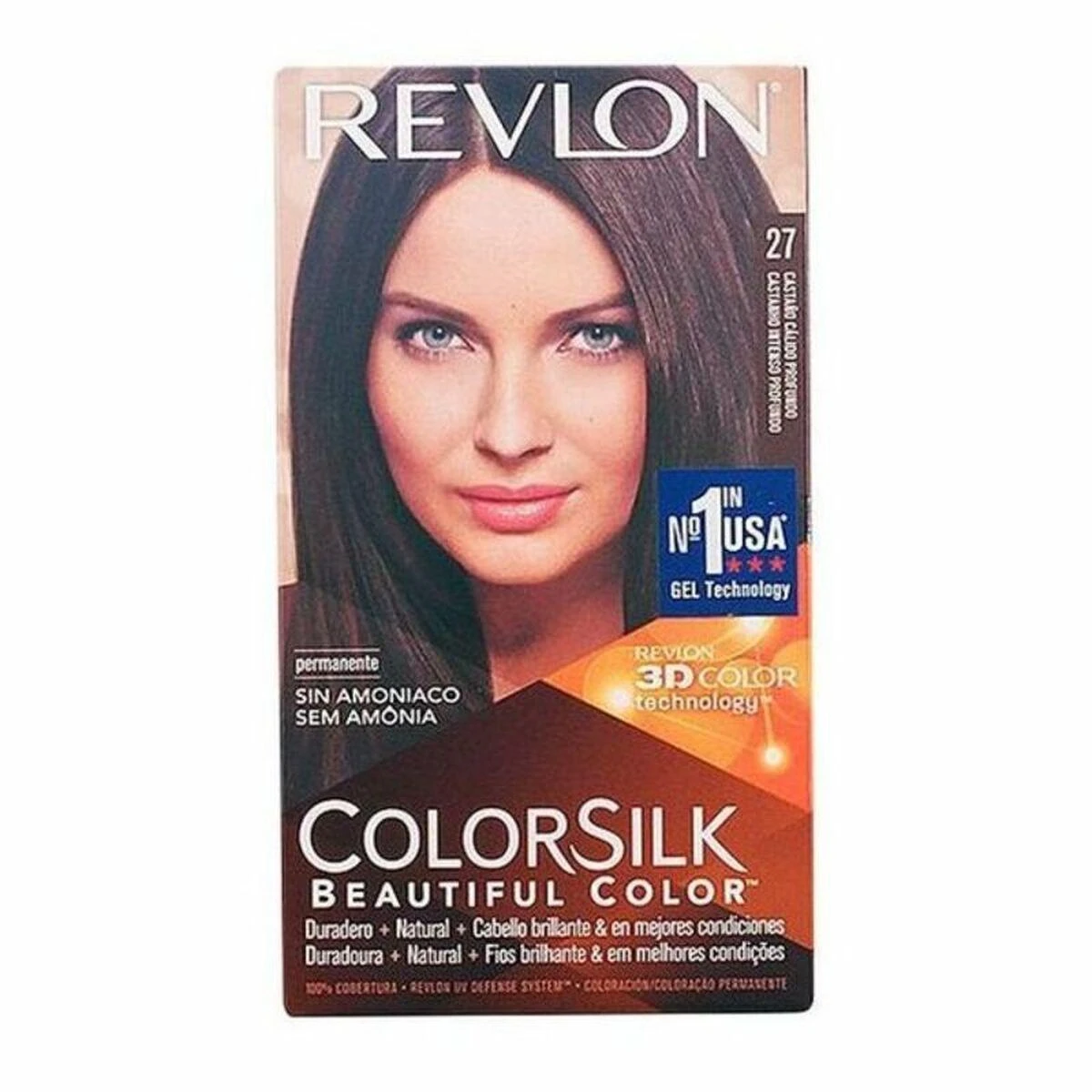 Revlon Colorsilk 27 Deep Rich Brown plaukų dažų pakuotė