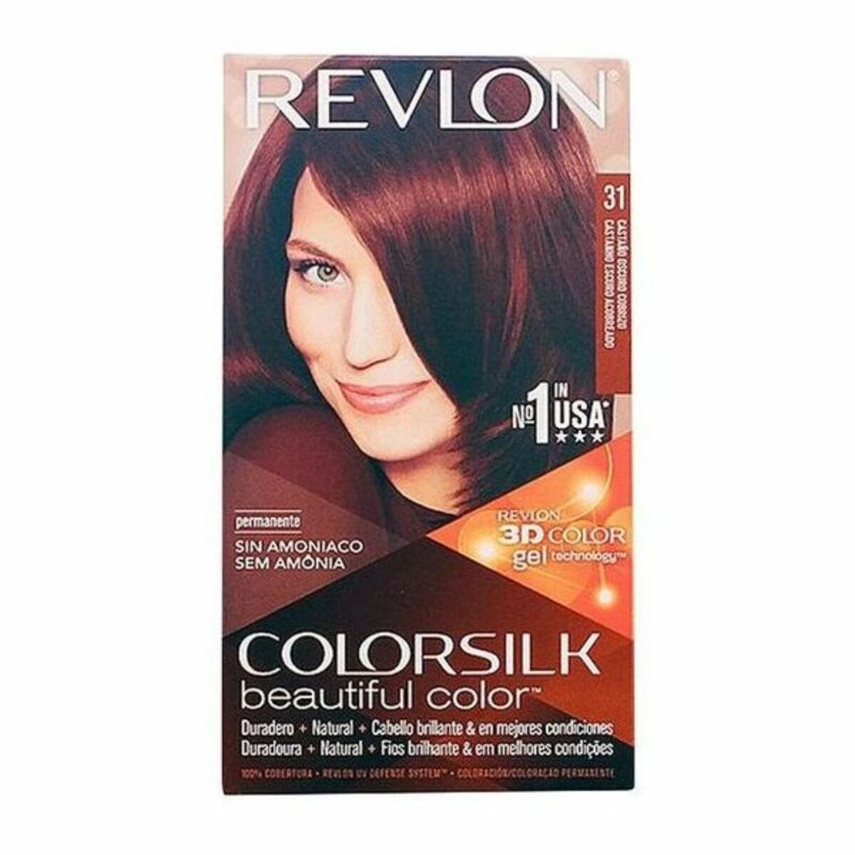 Plaukų dažai "Revlon Colorsilk" be amoniako 31 tamsus auburinas