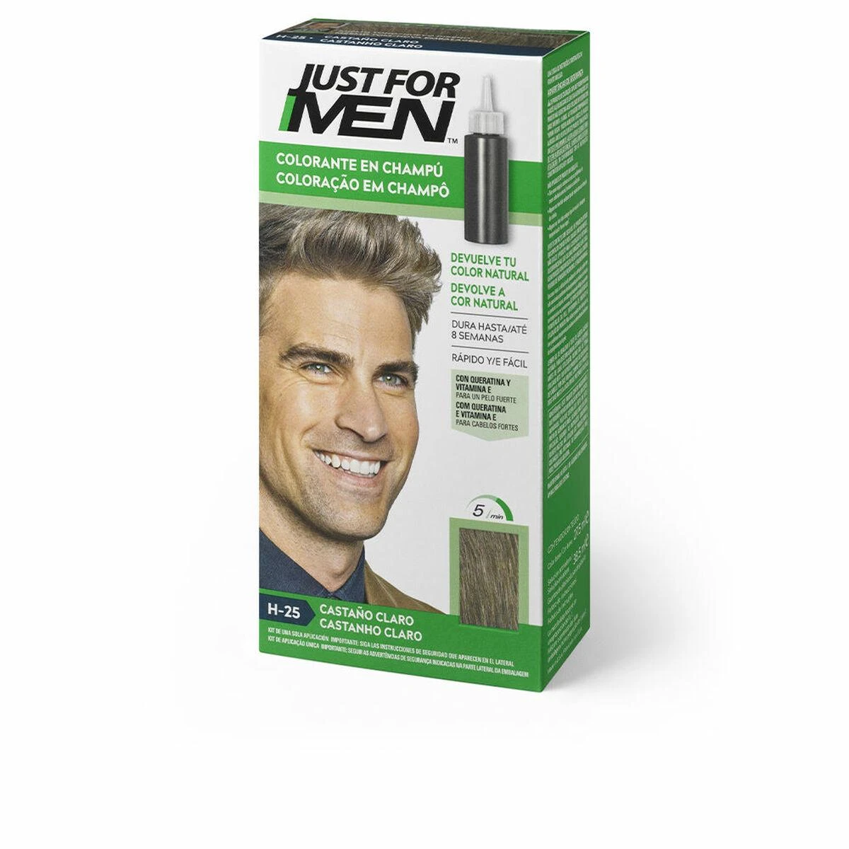 Just For Men Šampūnas-in Haircolor šviesiai rudas tonuojantis šampūnas, 66 ml