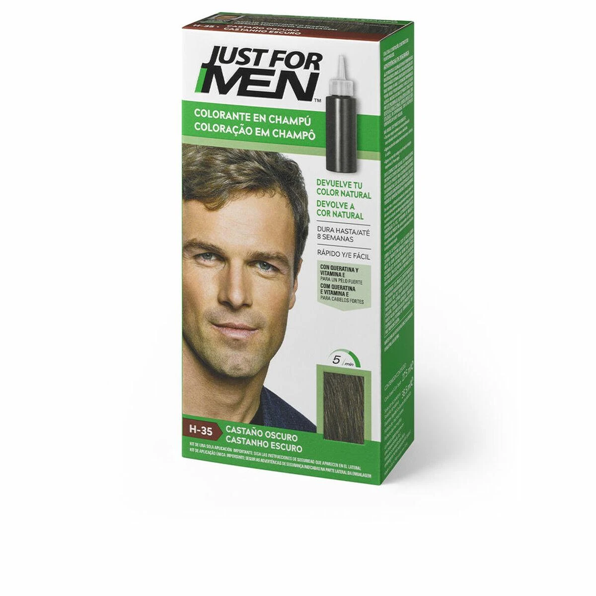 "Just For men" tamsiai rudas dažomasis šampūnas