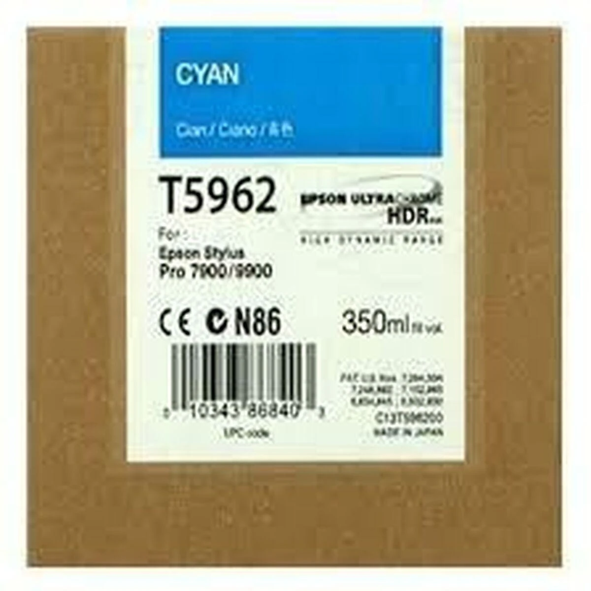 EPSON rašalas T596200 cyan Stylus Pro 7700 7900 9700 9900 WT7900 UltraChrome HDR 350 ml