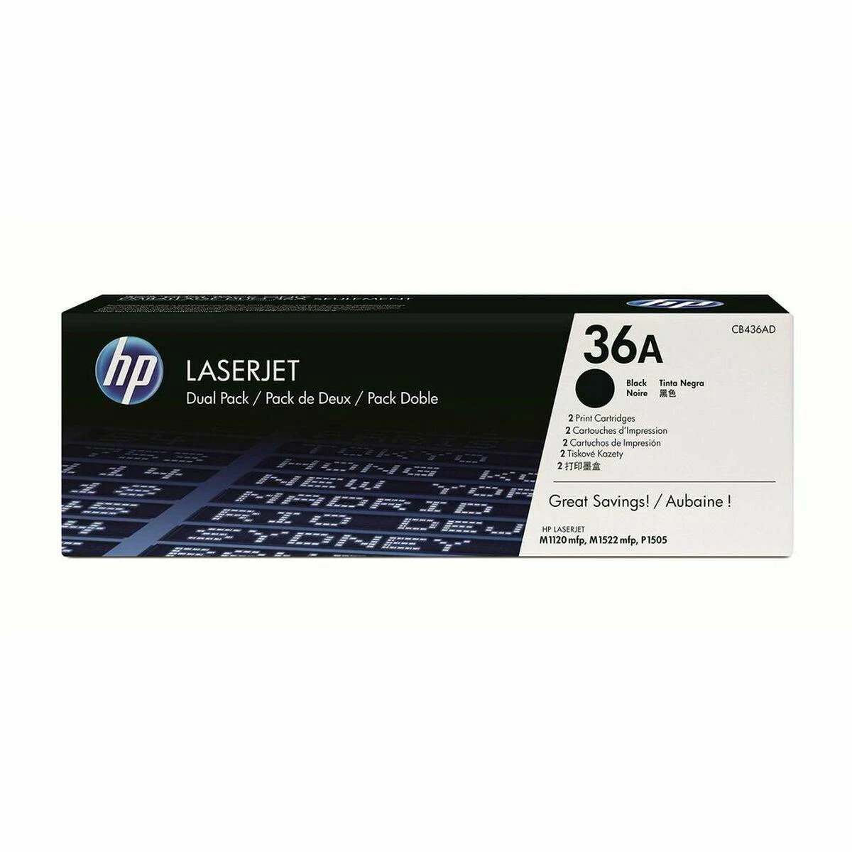 Hewlett Packard (HP) HP Toneris Juodas 36A, skirtas LaserJet 1505/1522, dvigubas paketas (2x2 000 puslapių)
