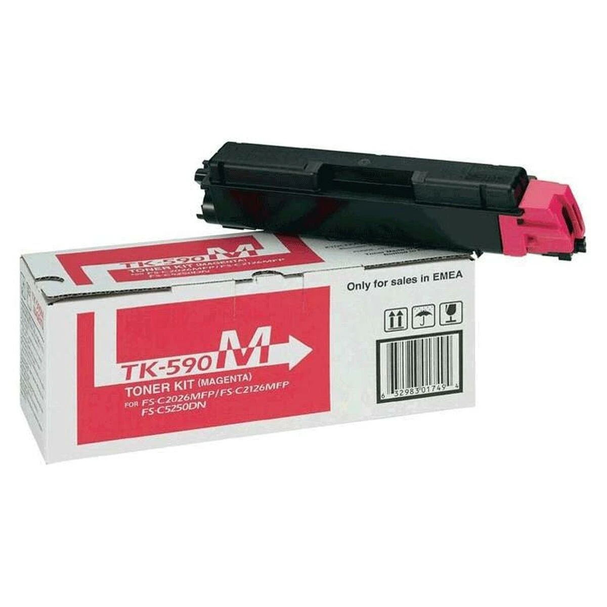 Dažomieji milteliai KYOCERA TK-590M, Raudona