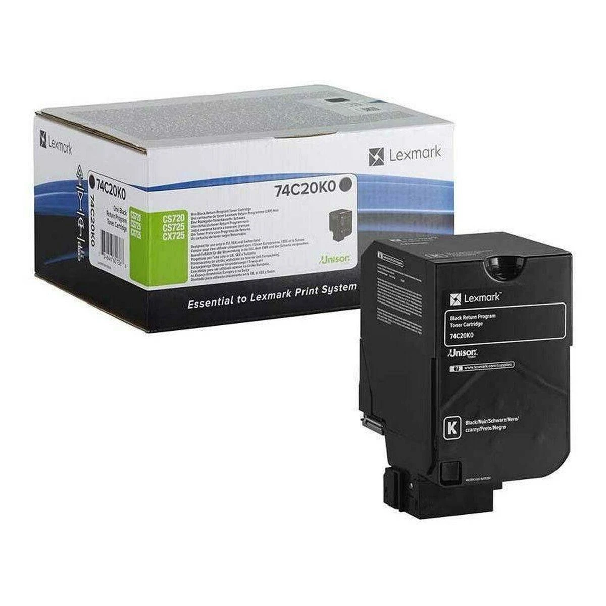 Lexmark 74C20K0 tonerio kasetė Originalus Juoda 1 vnt