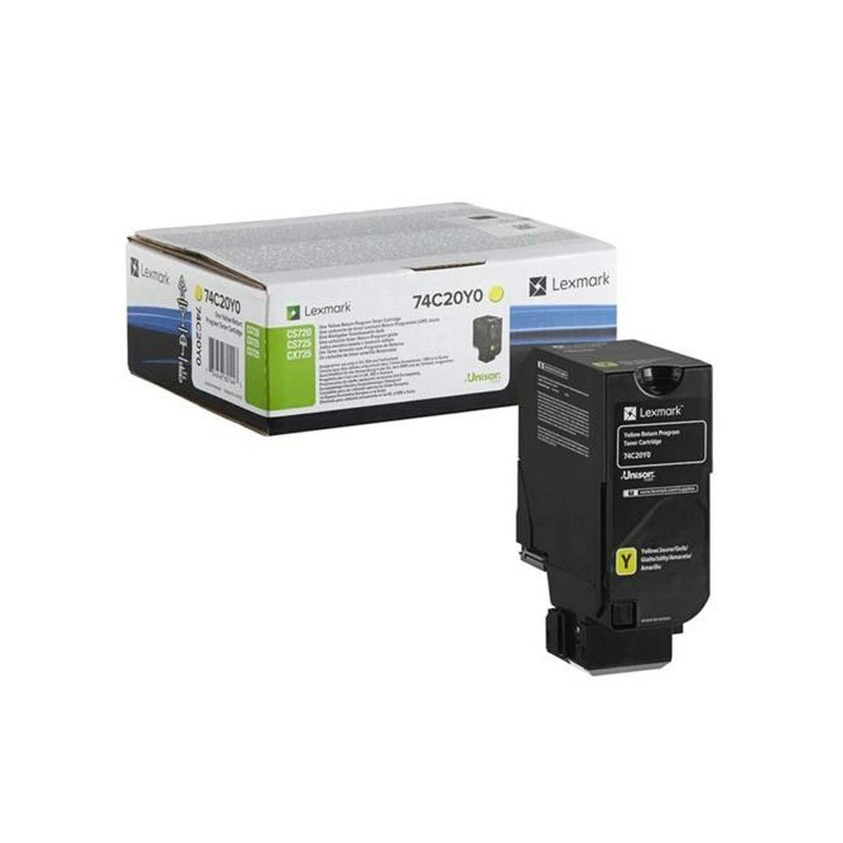 Lexmark 74C20Y0 tonerio kasetė Originalus Geltona 1 vnt