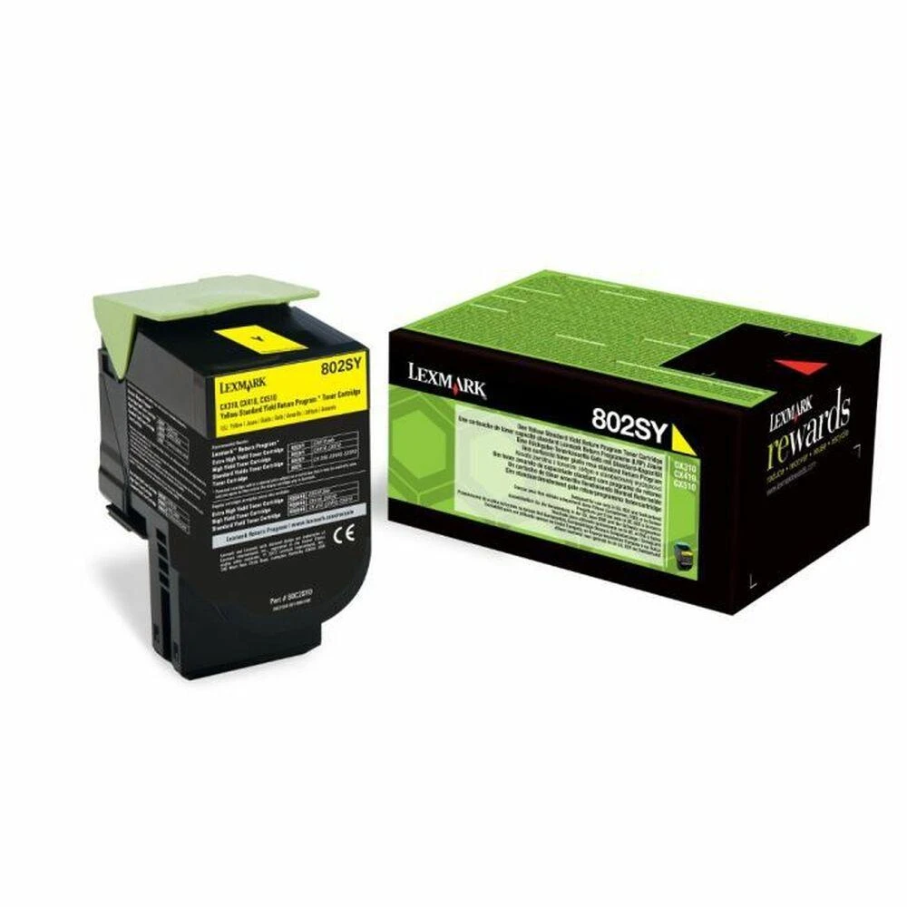 Lexmark 80C2SY0 | 802SYE Geltona standartinė našumo korporacinė kasetė (2k) | Kasetė | Geltona