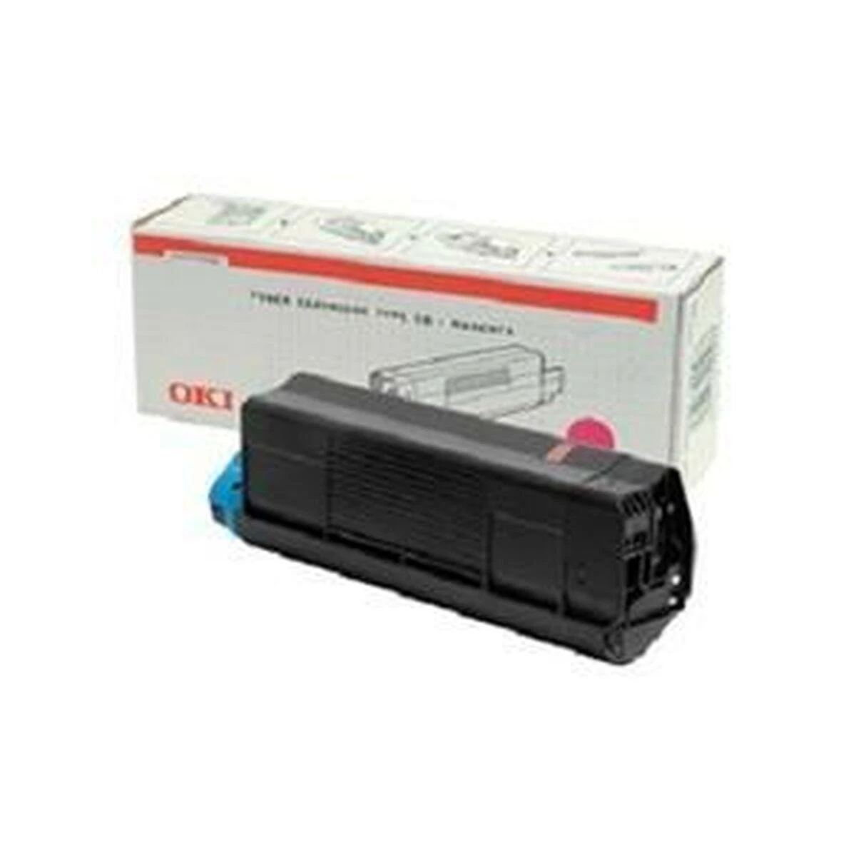 OKI rausvai raudonos spalvos dažai, skirti C5100 C5200 C5300 C5400