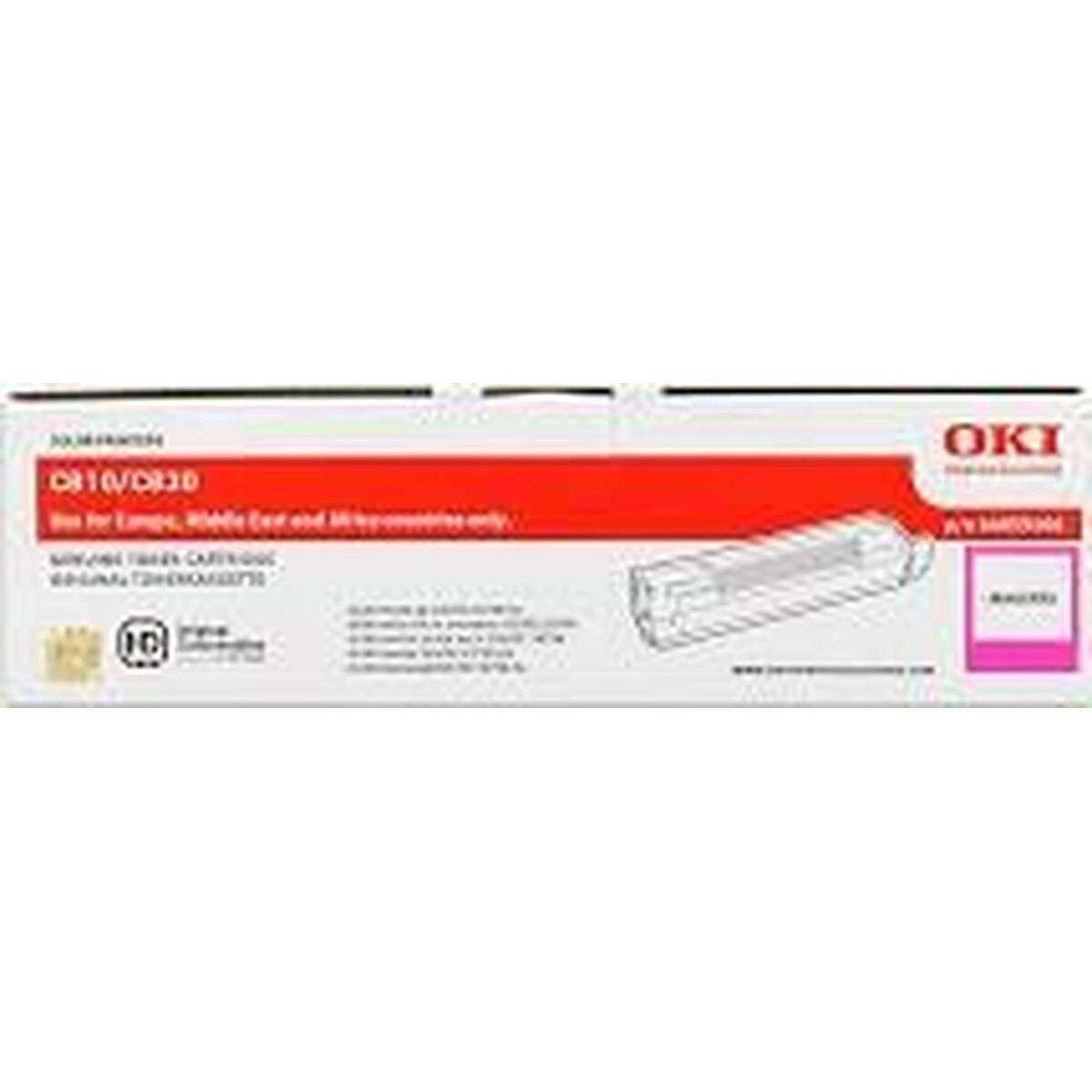 Dažomieji milteliai OKI 44059106, Raudona