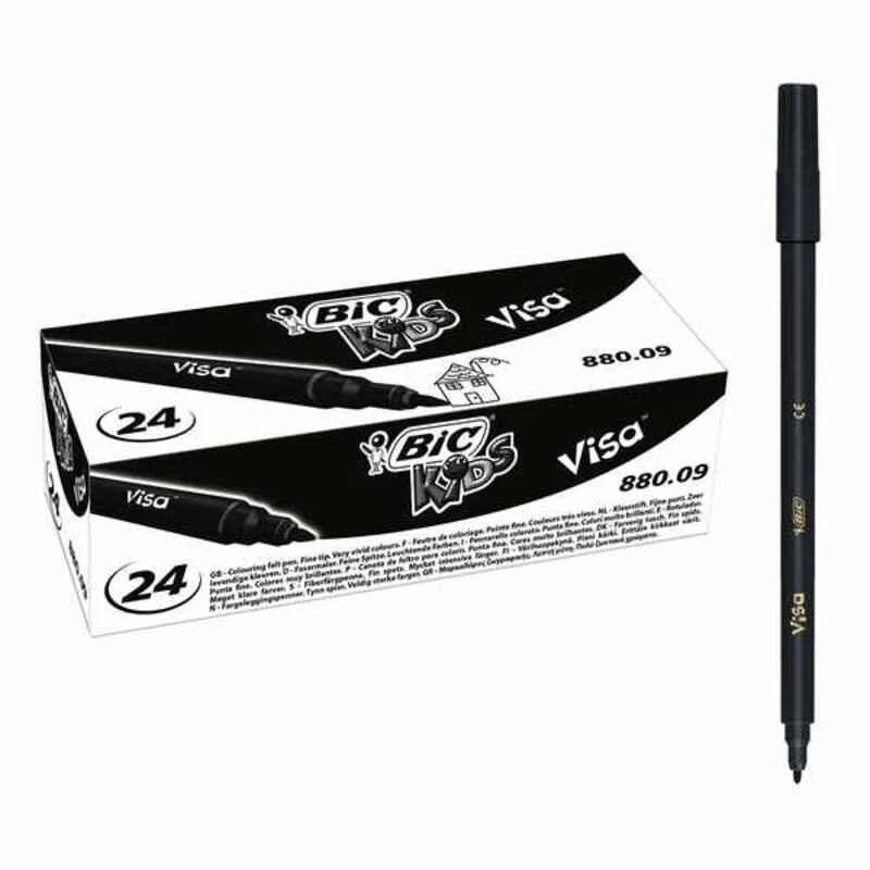 Dekoratyvinių dėžių rinkinys Bic Juoda 2 mm (24 uds) (Naudoti D)