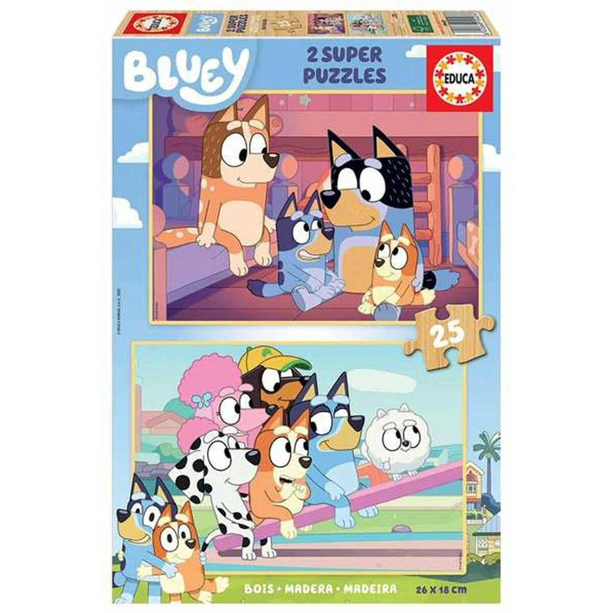 Educa 2 dėlionės (puzzle) 2x25 Mėlynas 3-6metų