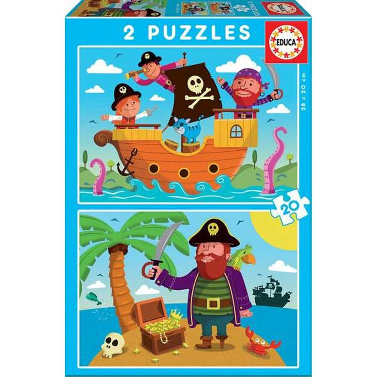 Educa dėlionė 20 vnt. - Piratai