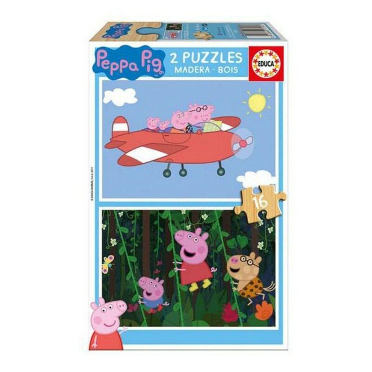 Educa dėlionė 2x16 vnt. - Kiaulytė Peppa