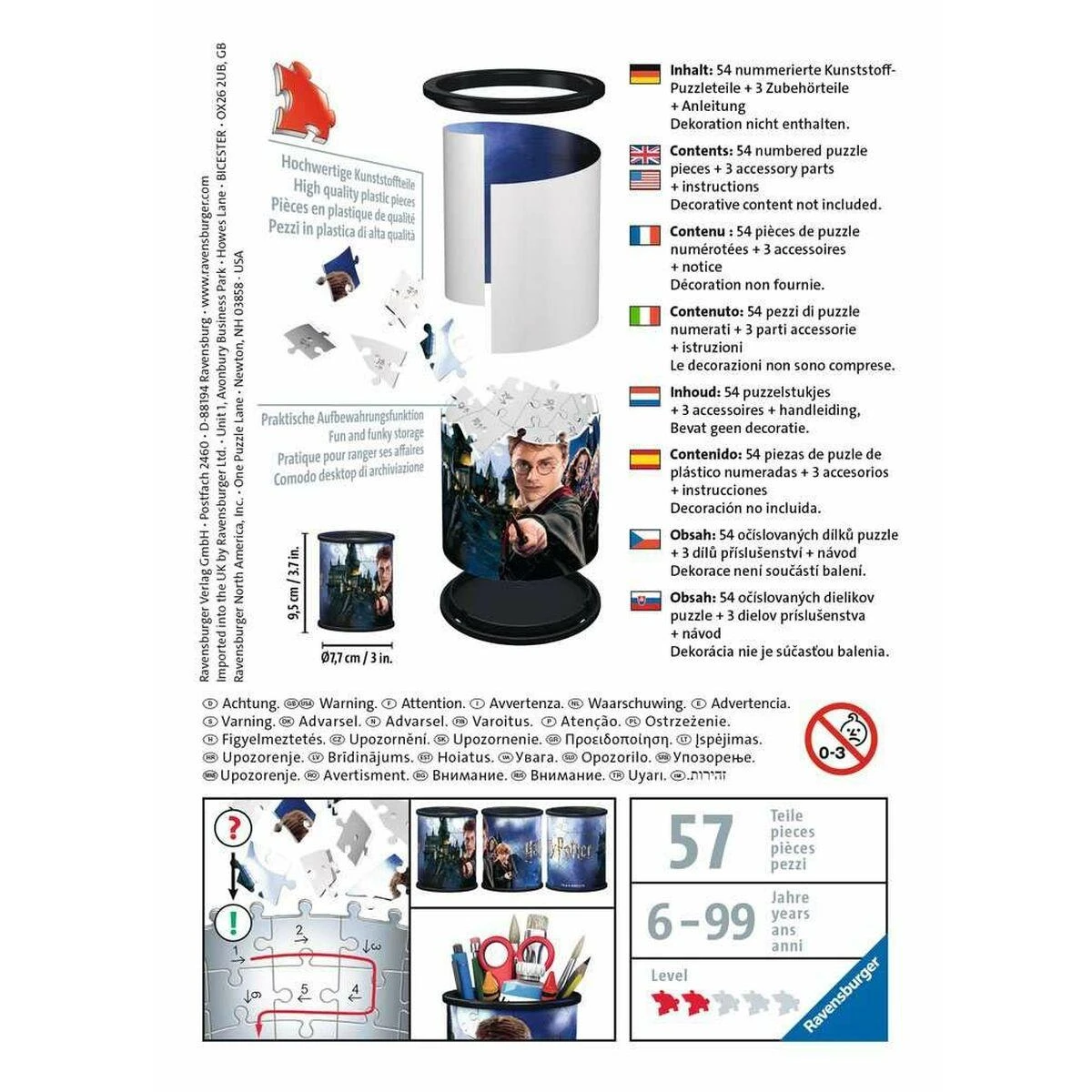 Ravensburger "3D" Dėlionė 54 vnt. - Hario Poterio pieštukinė