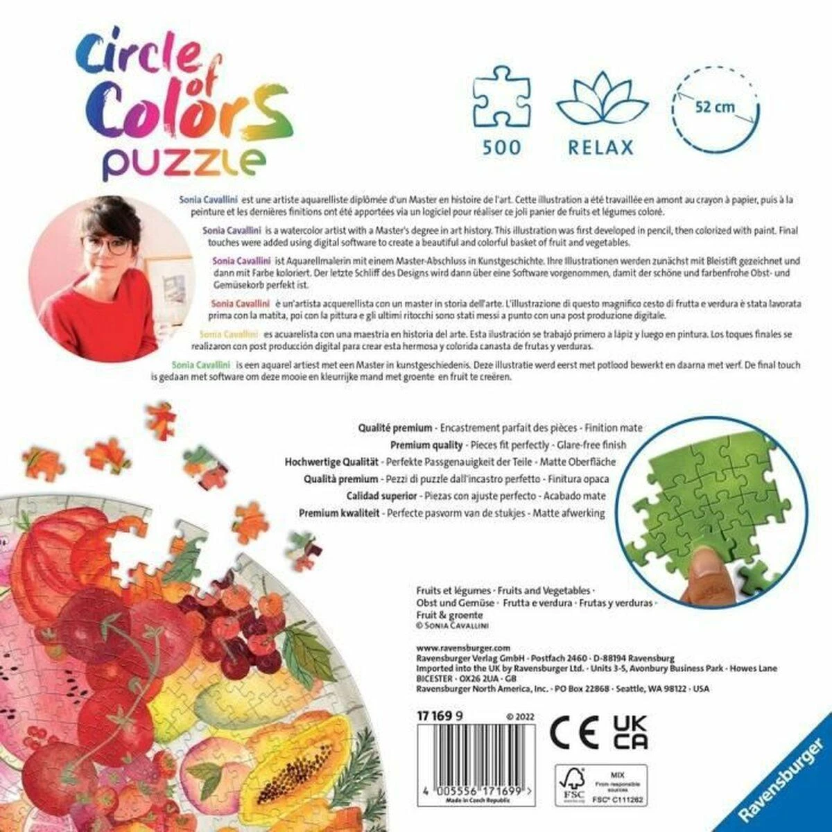 Ravensburger Dėlionė 500 vnt. - Vaisiai ir daržovės