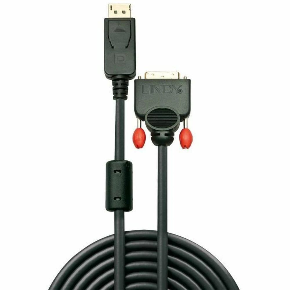 Adapteris - LINDY DisplayPort į DVI Adapterio Kabelis, 1 m, Juodas