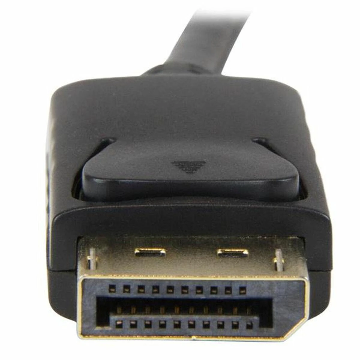 DisplayPort vyriška jungtis su rankinio fiksavimo mechanizmu